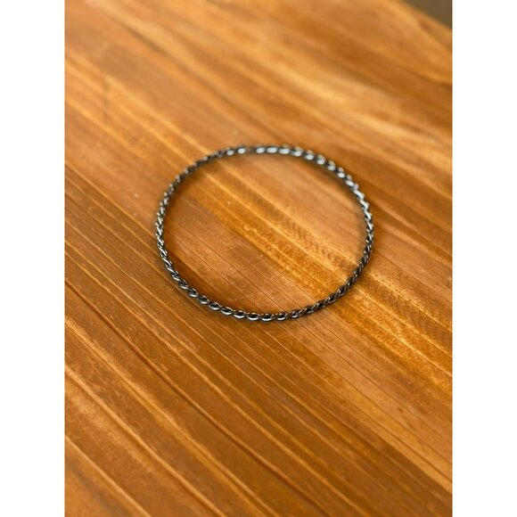 Twist Rope Silver Wrist Bracelet - Picture 4 of 5